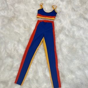 beach riot multi color yoga set